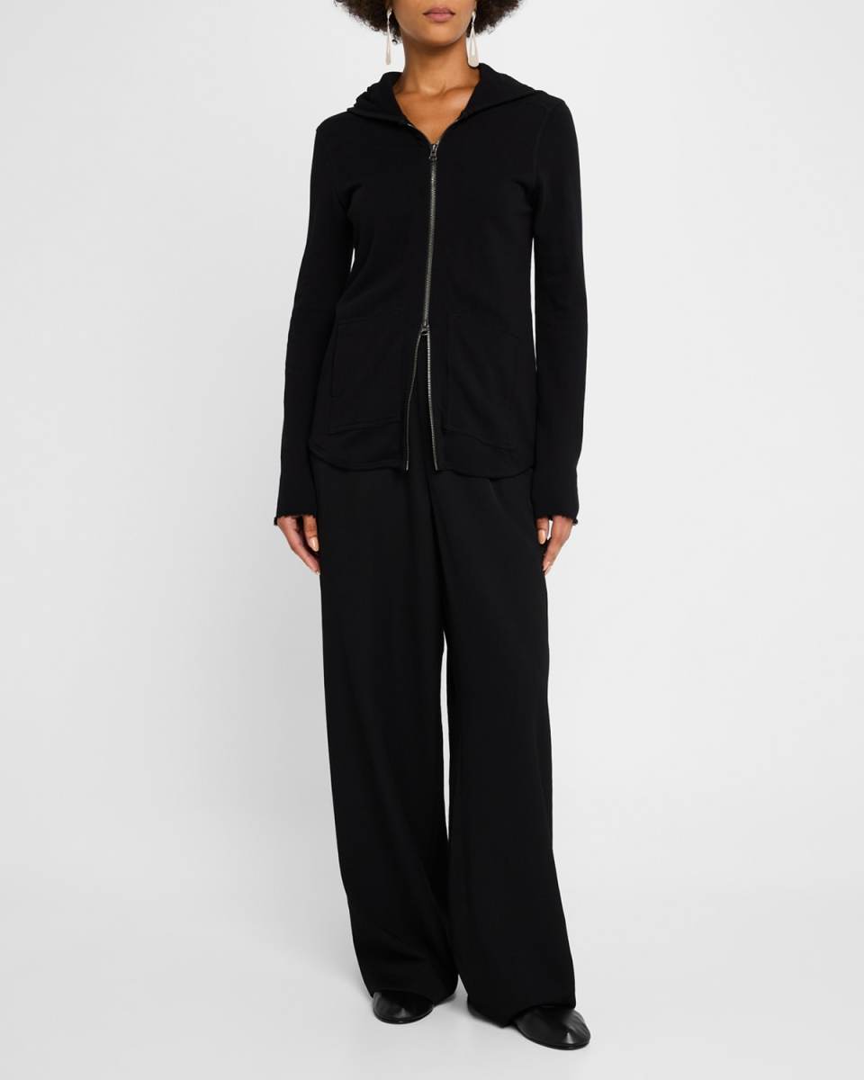 Zip-Front French Terry Hoodie